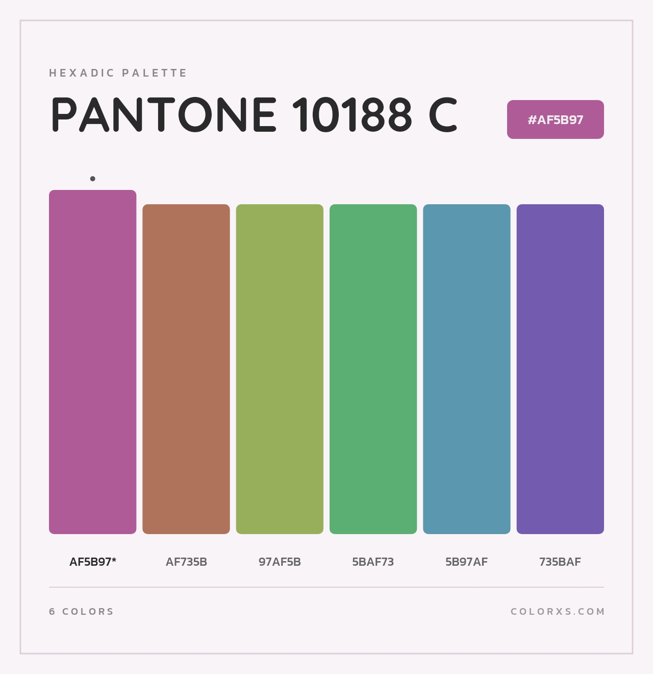 PANTONE 10188 C - Hexadic Color Palette