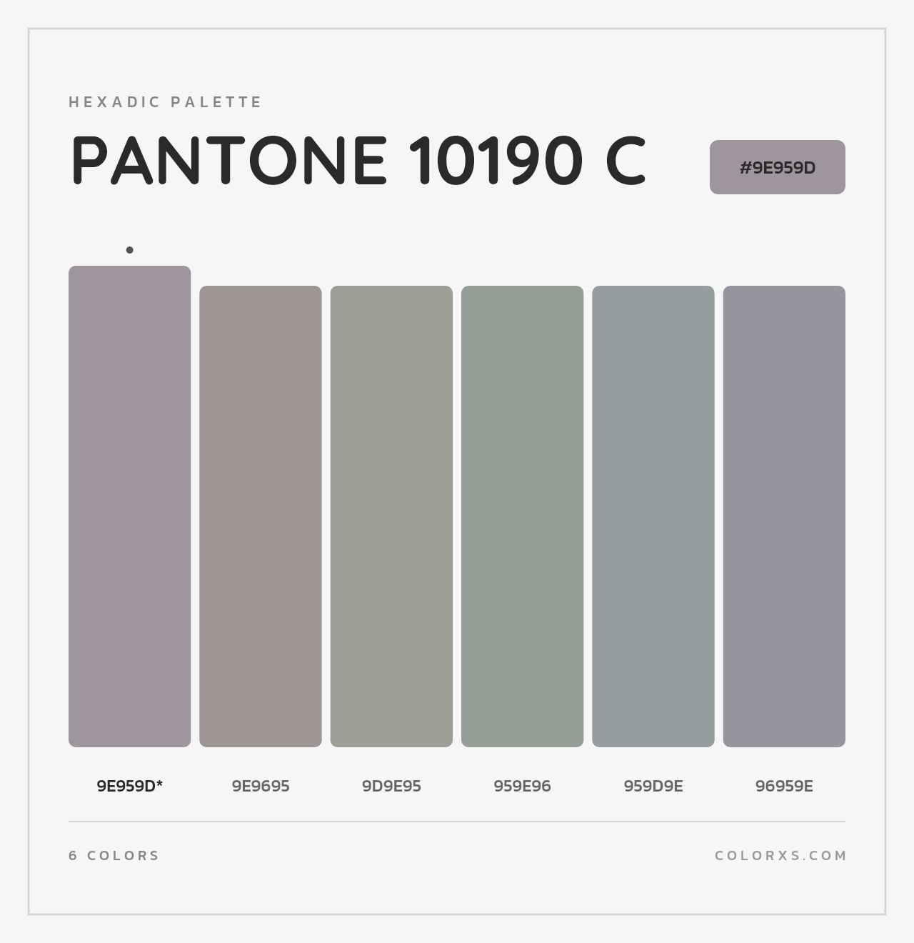 PANTONE 10190 C - Hexadic Color Palette