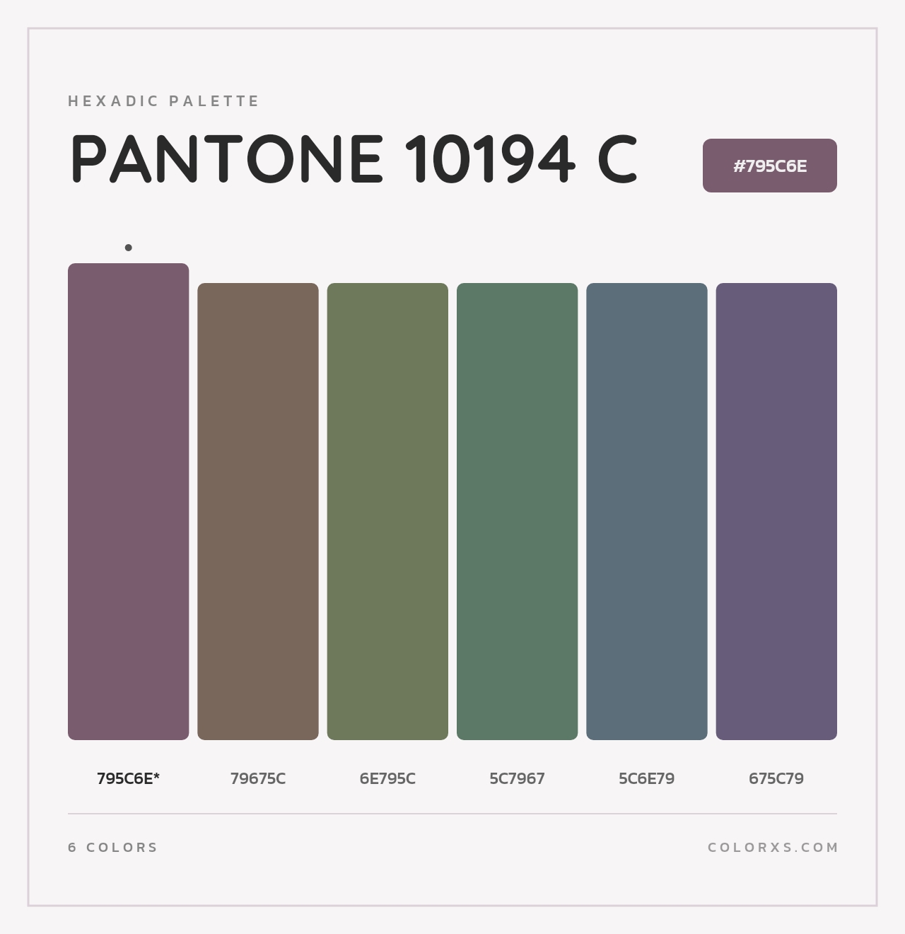 PANTONE 10194 C - Hexadic Color Palette