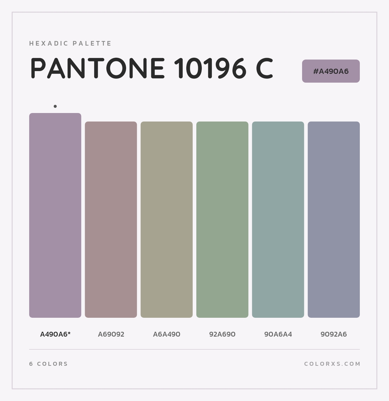 PANTONE 10196 C - Hexadic Color Palette