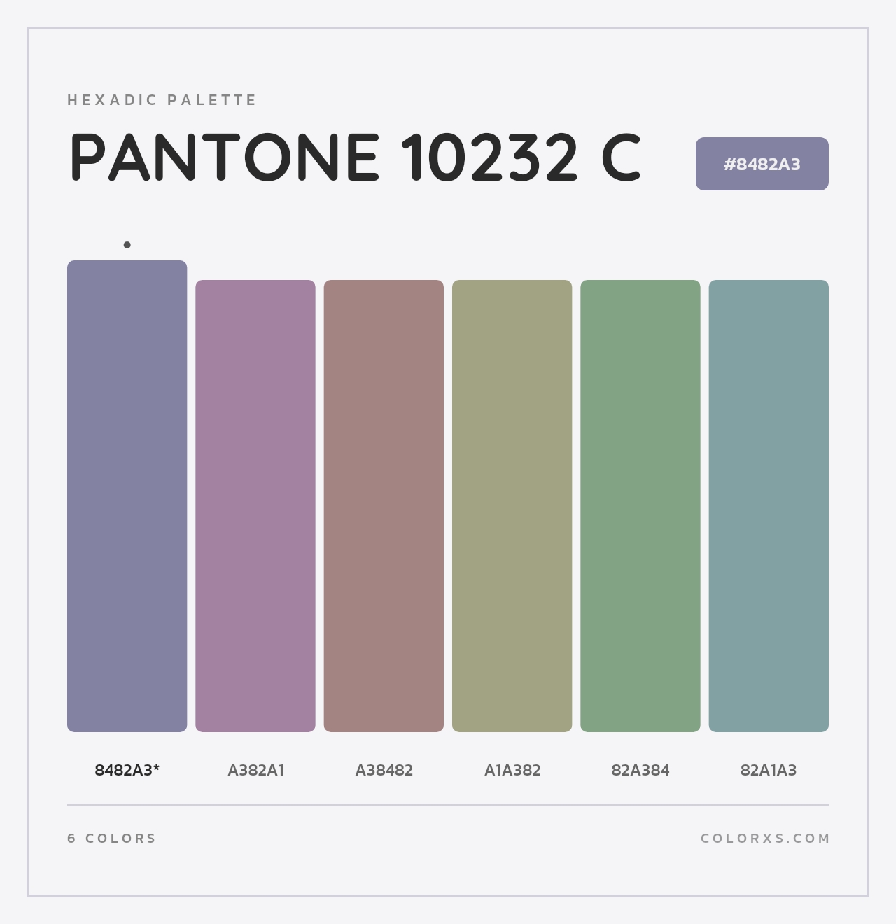 PANTONE 10232 C - Hexadic Color Palette