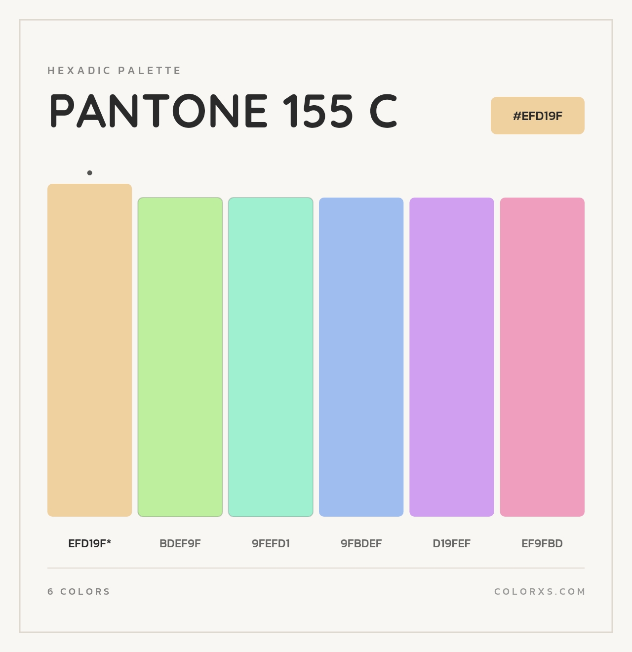 PANTONE 155 C - Hexadic Color Palette
