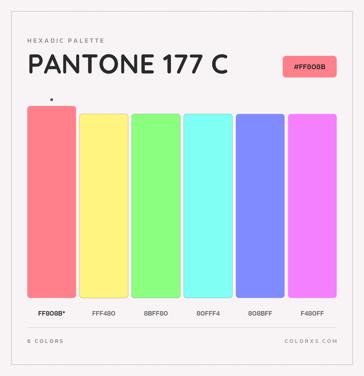PANTONE 177 C - Hexadic Color Palette