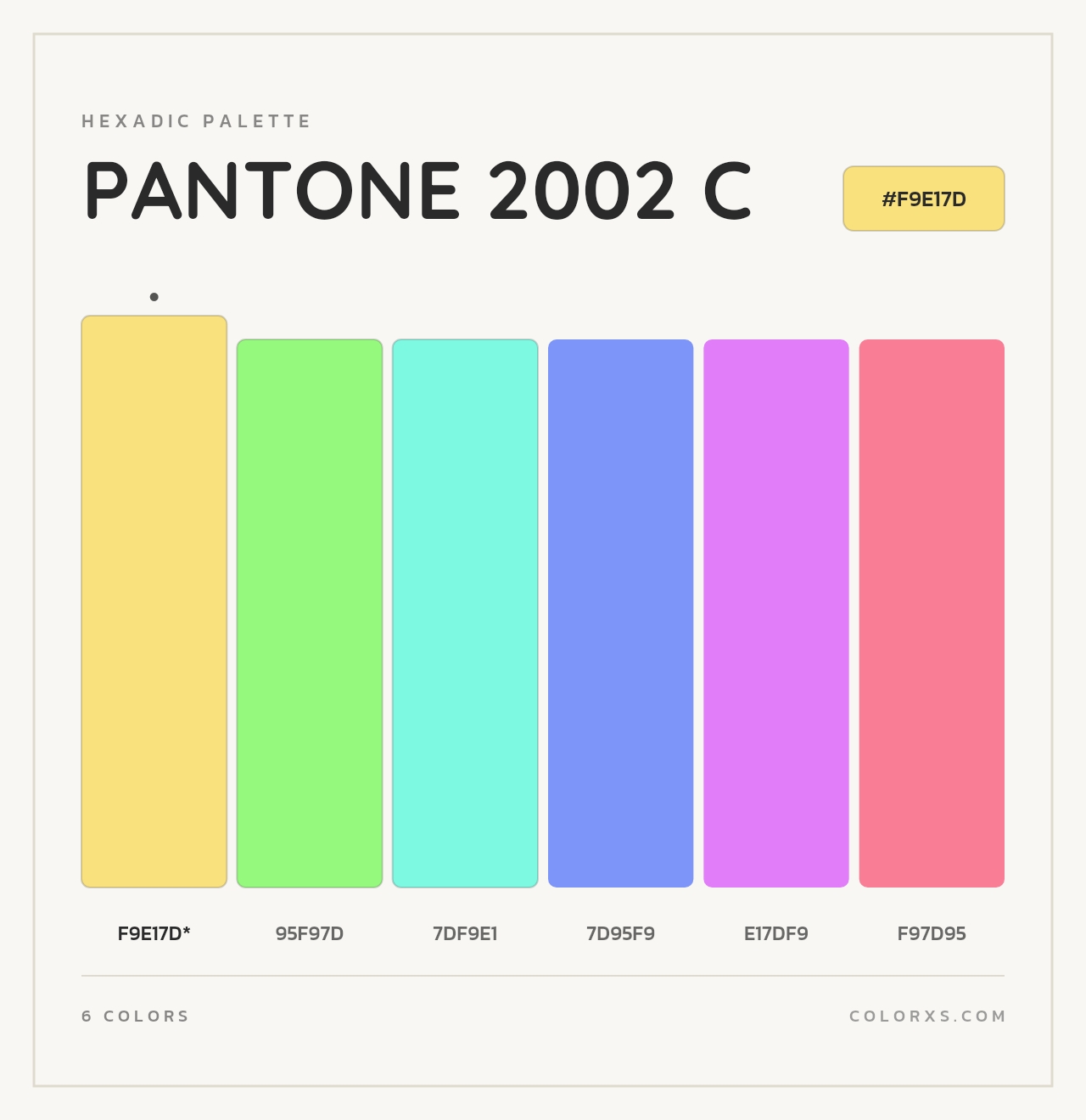 PANTONE 2002 C - Hexadic Color Palette