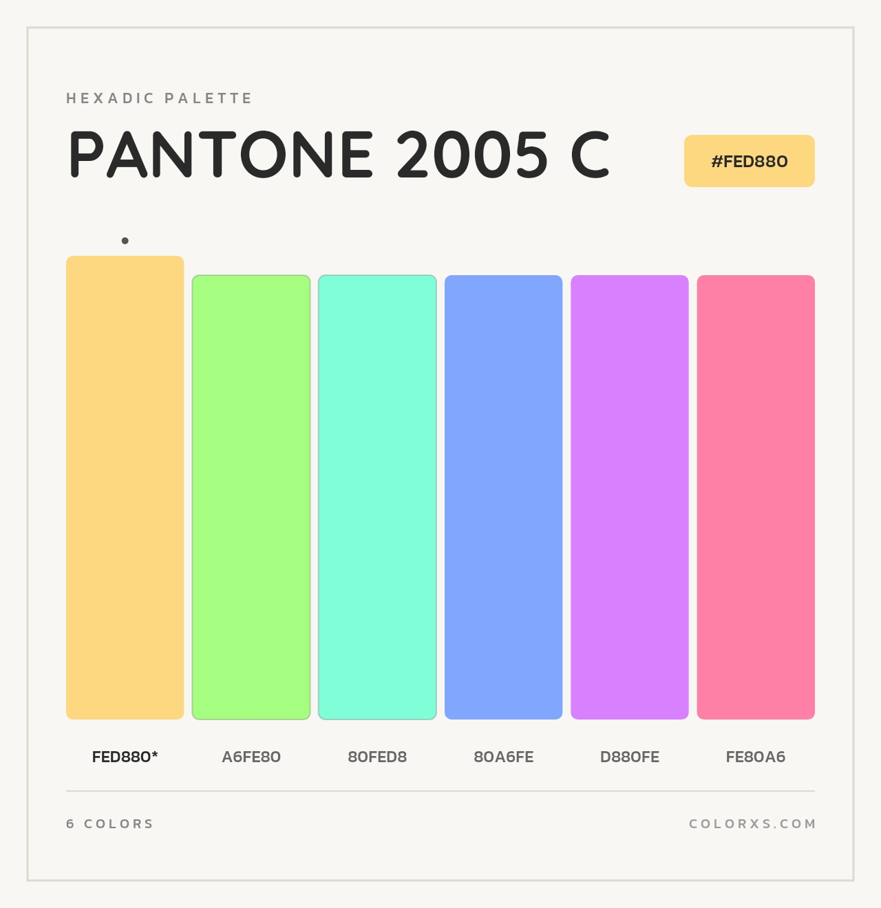 PANTONE 2005 C - Hexadic Color Palette