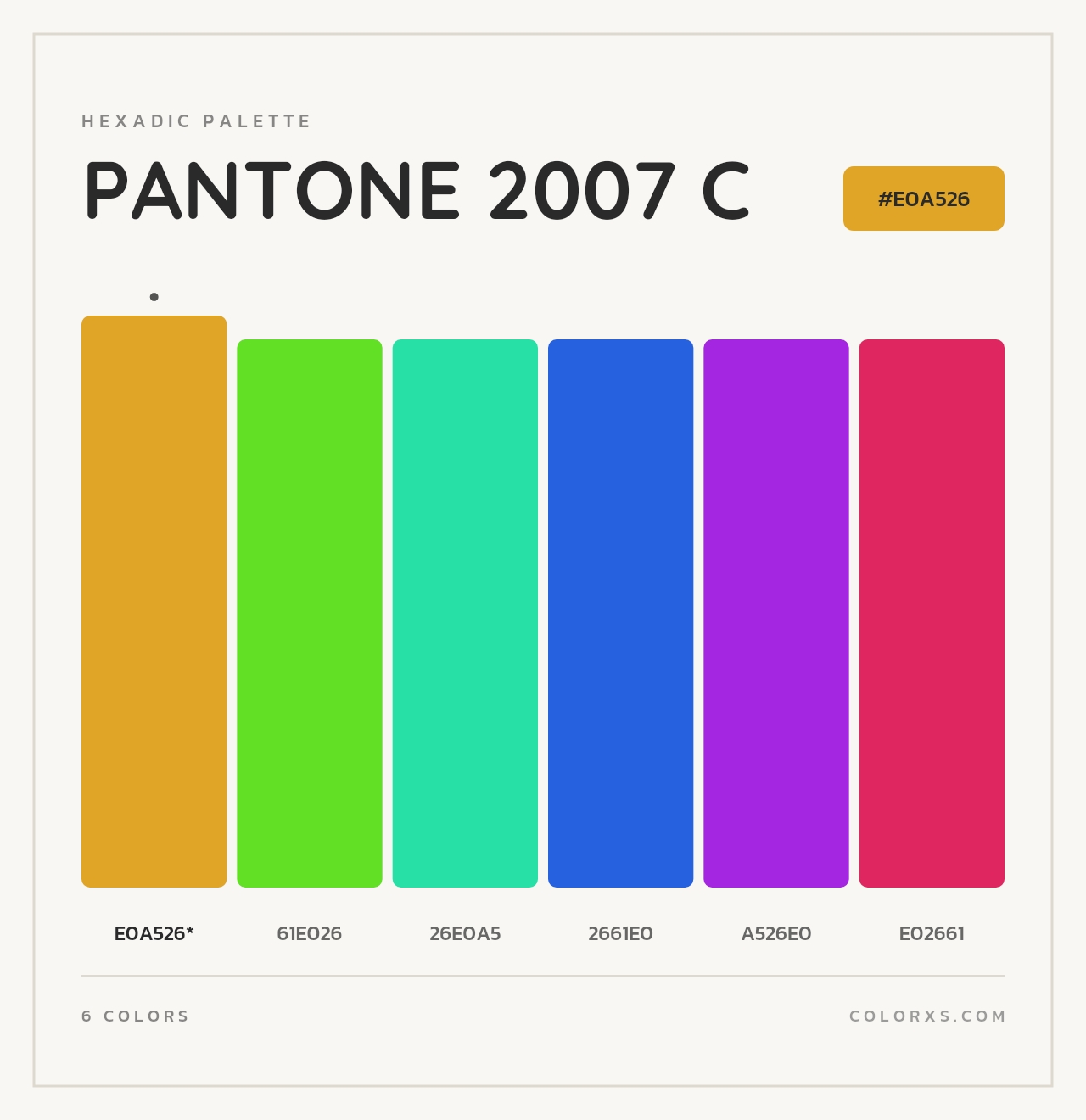 PANTONE 2007 C - Hexadic Color Palette
