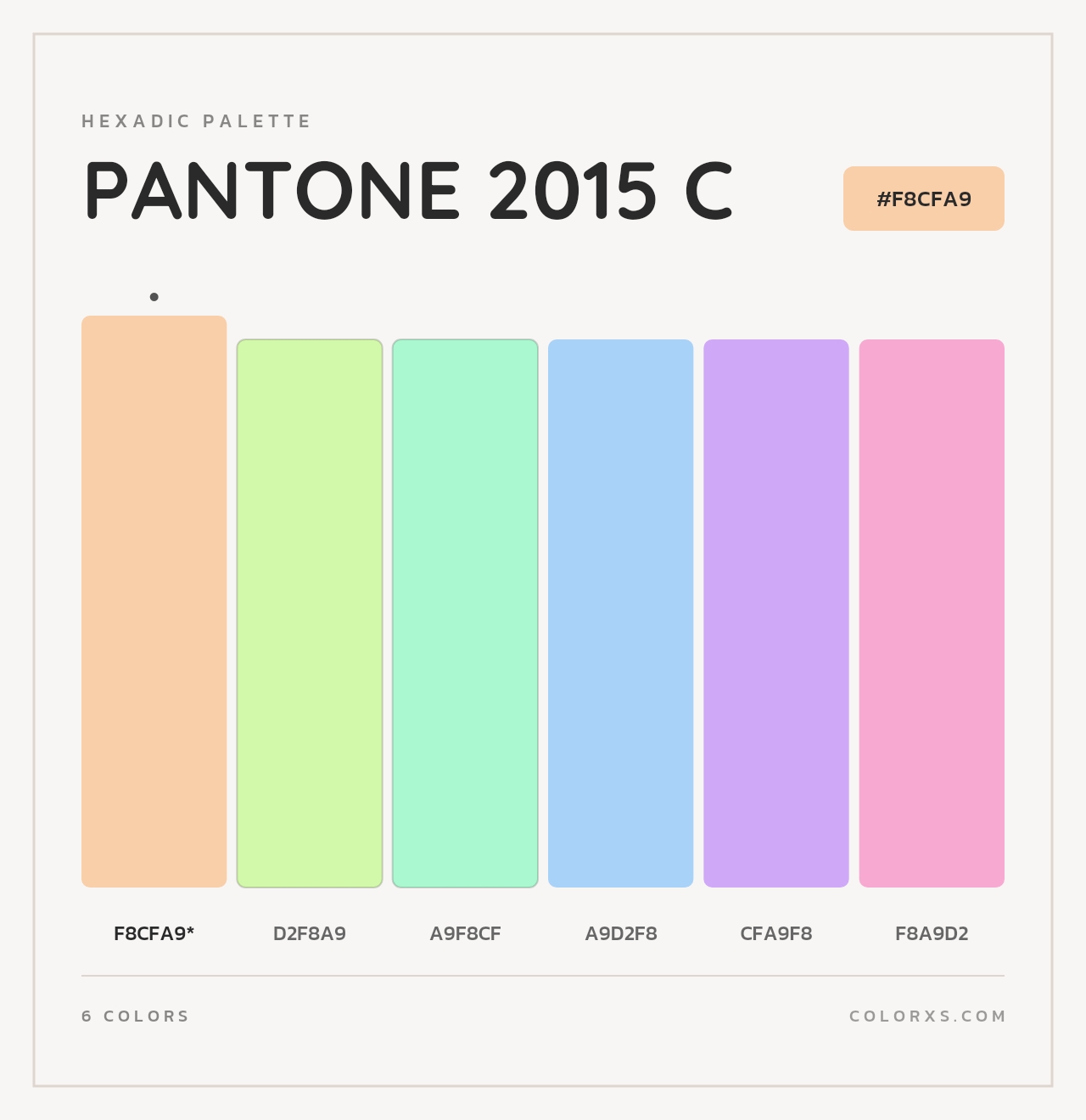 PANTONE 2015 C - Hexadic Color Palette