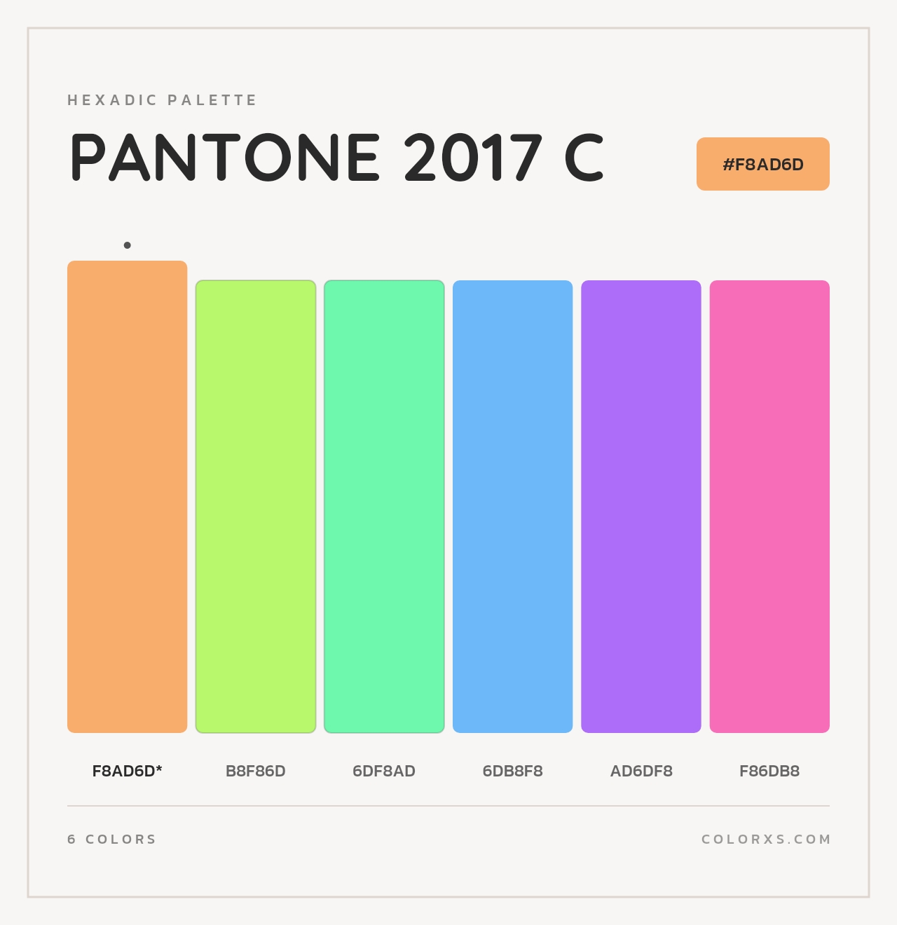PANTONE 2017 C - Hexadic Color Palette
