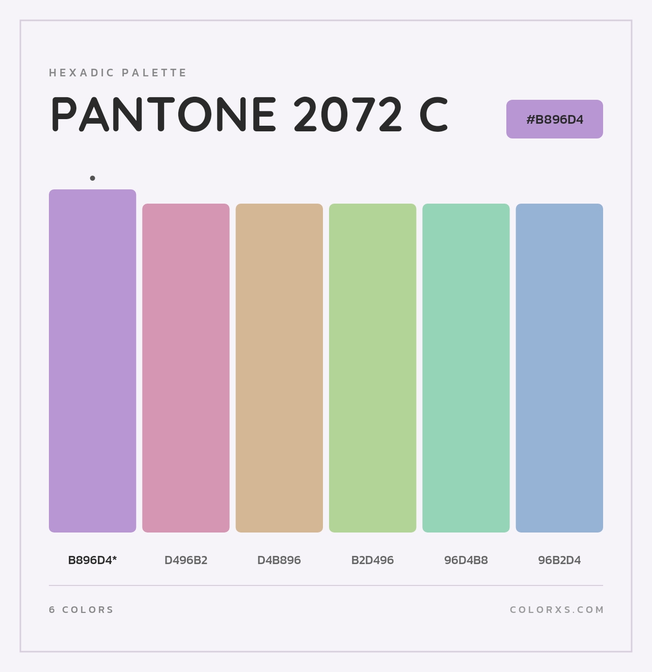 PANTONE 2072 C - Hexadic Color Palette