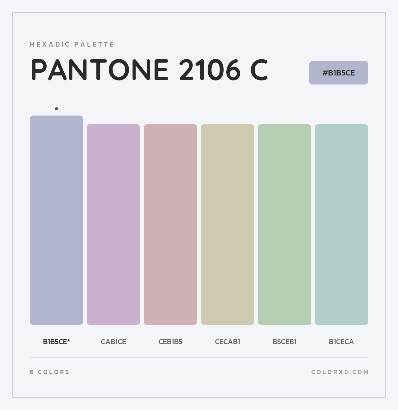 PANTONE 2106 C - Hexadic Color Palette