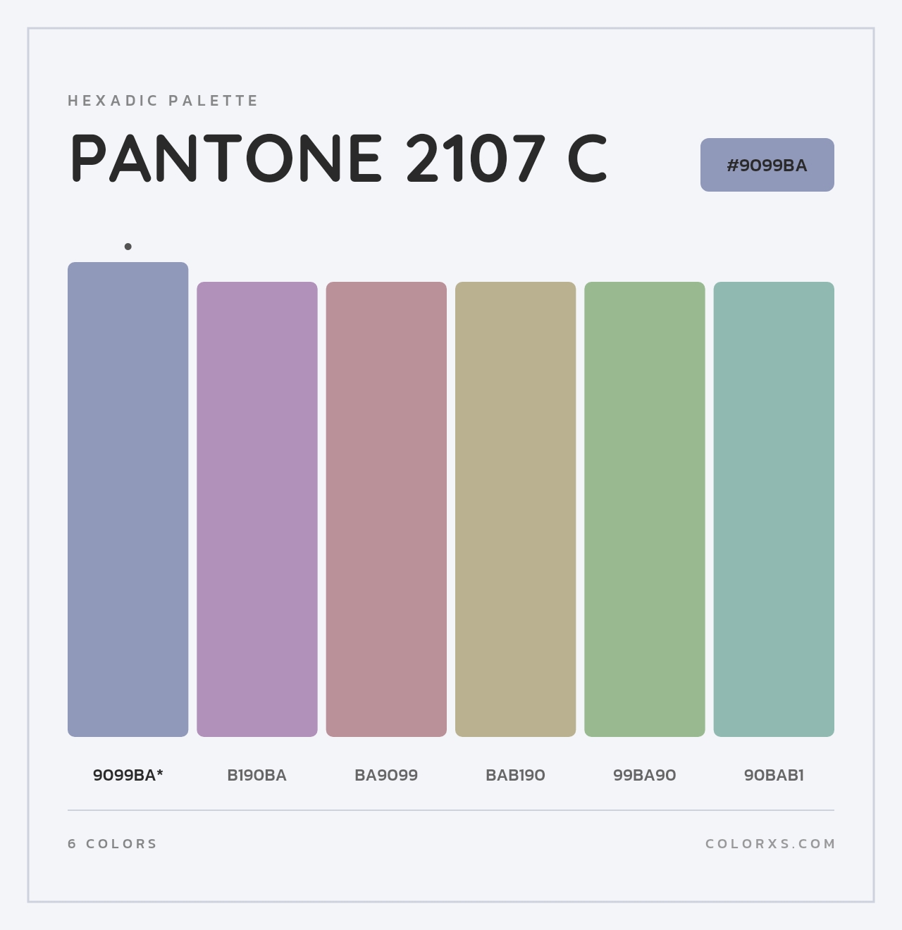 PANTONE 2107 C - Hexadic Color Palette