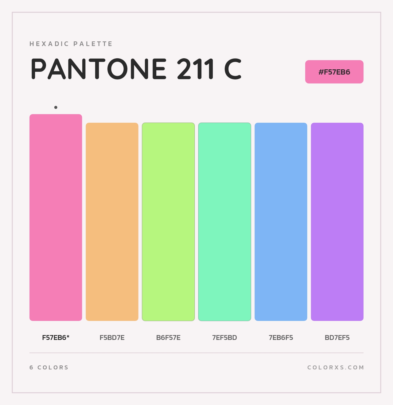 PANTONE 211 C - Hexadic Color Palette