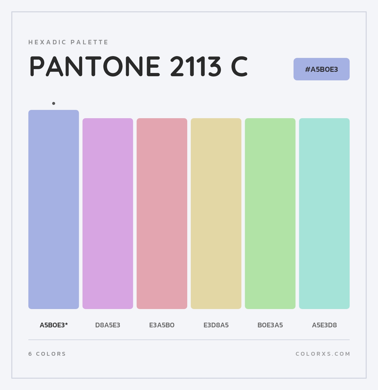 PANTONE 2113 C - Hexadic Color Palette
