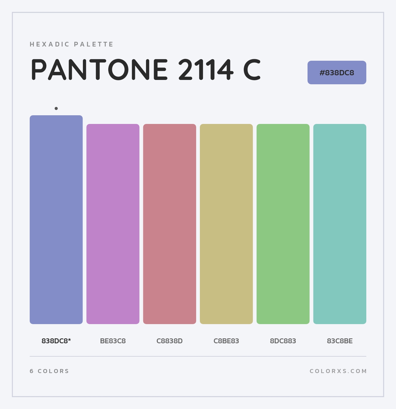 PANTONE 2114 C - Hexadic Color Palette