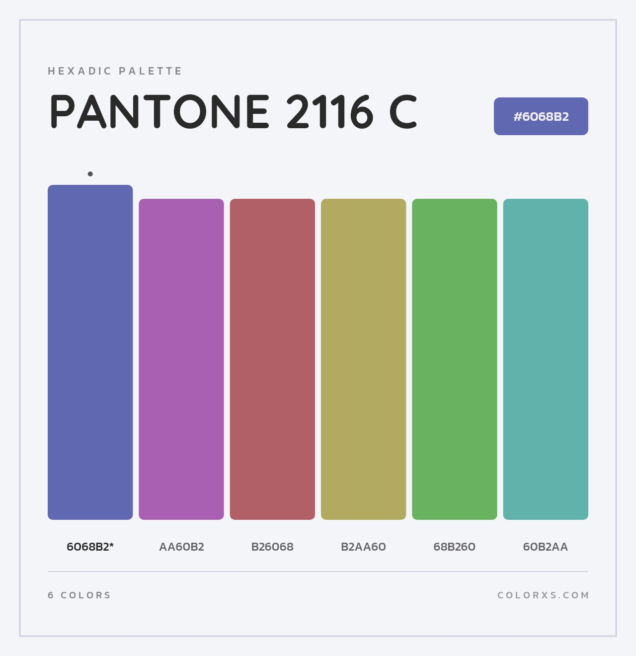 PANTONE 2116 C - Hexadic Color Palette