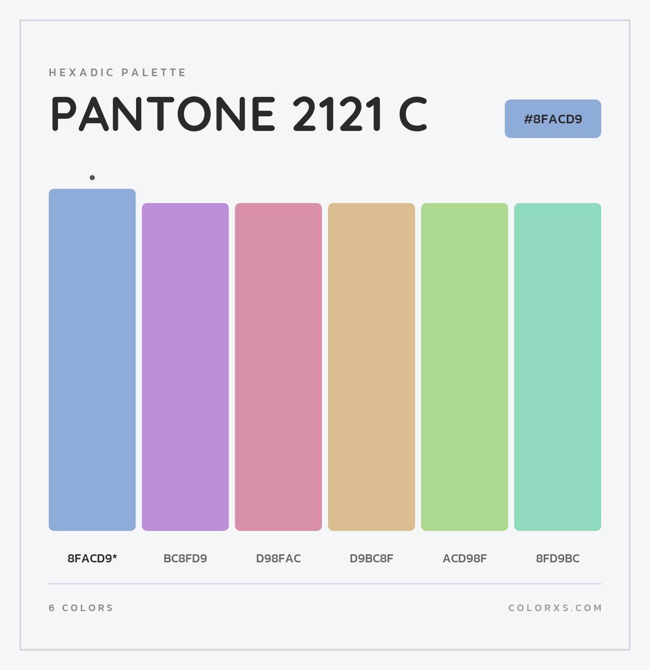 PANTONE 2121 C - Hexadic Color Palette