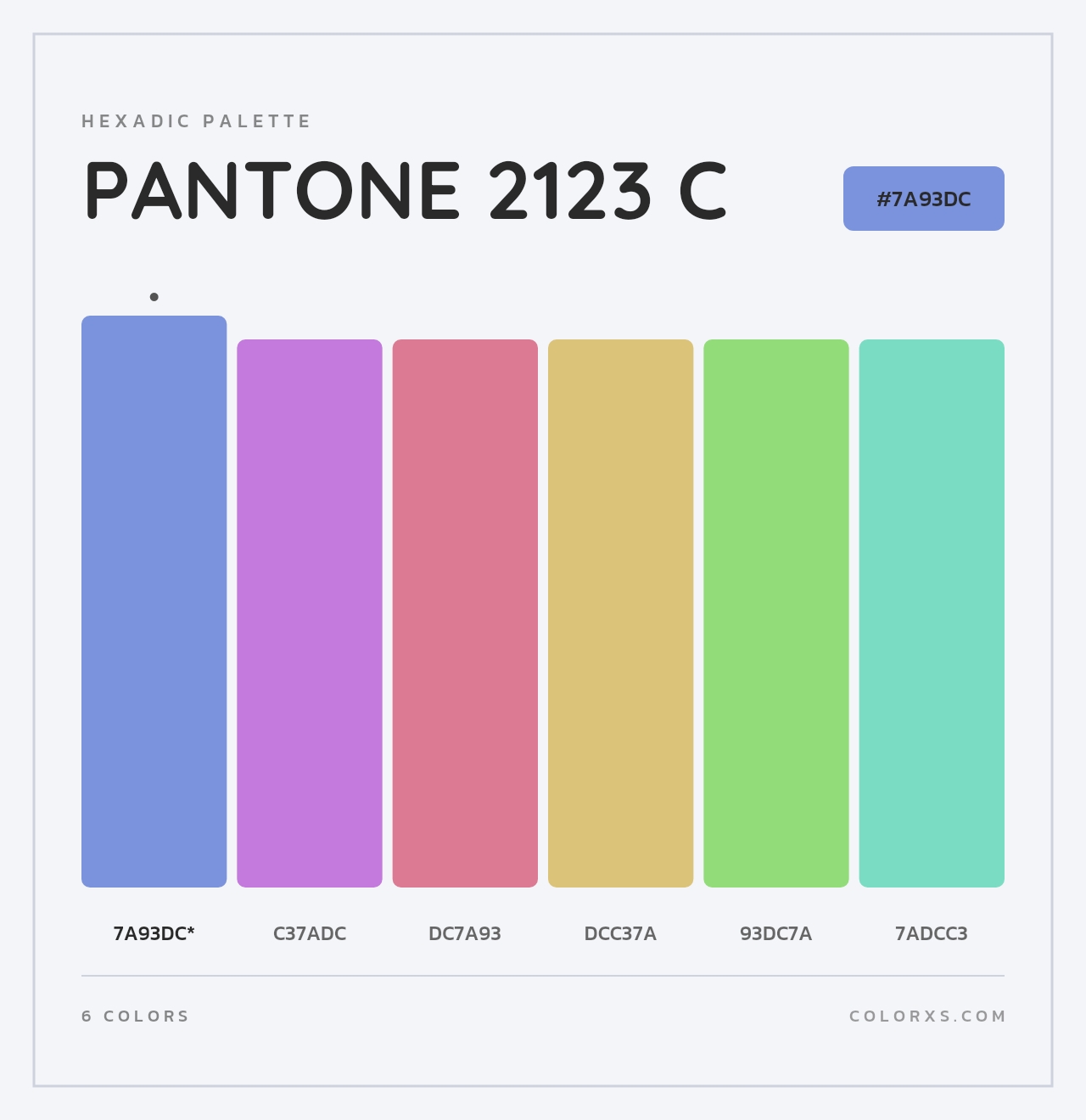 PANTONE 2123 C - Hexadic Color Palette