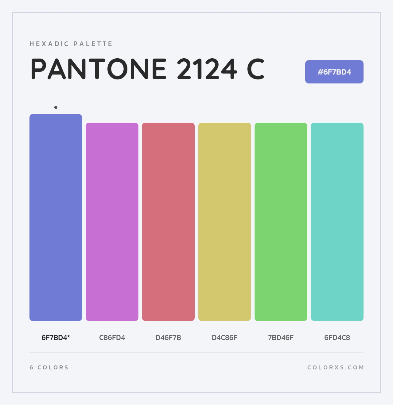 PANTONE 2124 C - Hexadic Color Palette
