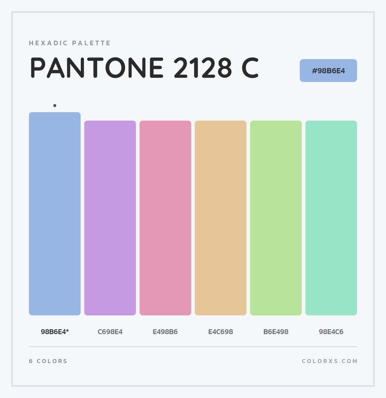 PANTONE 2128 C - Hexadic Color Palette