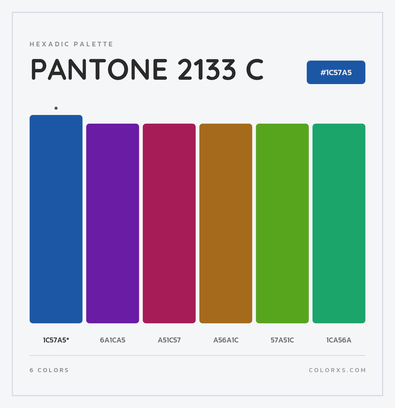 PANTONE 2133 C - Hexadic Color Palette