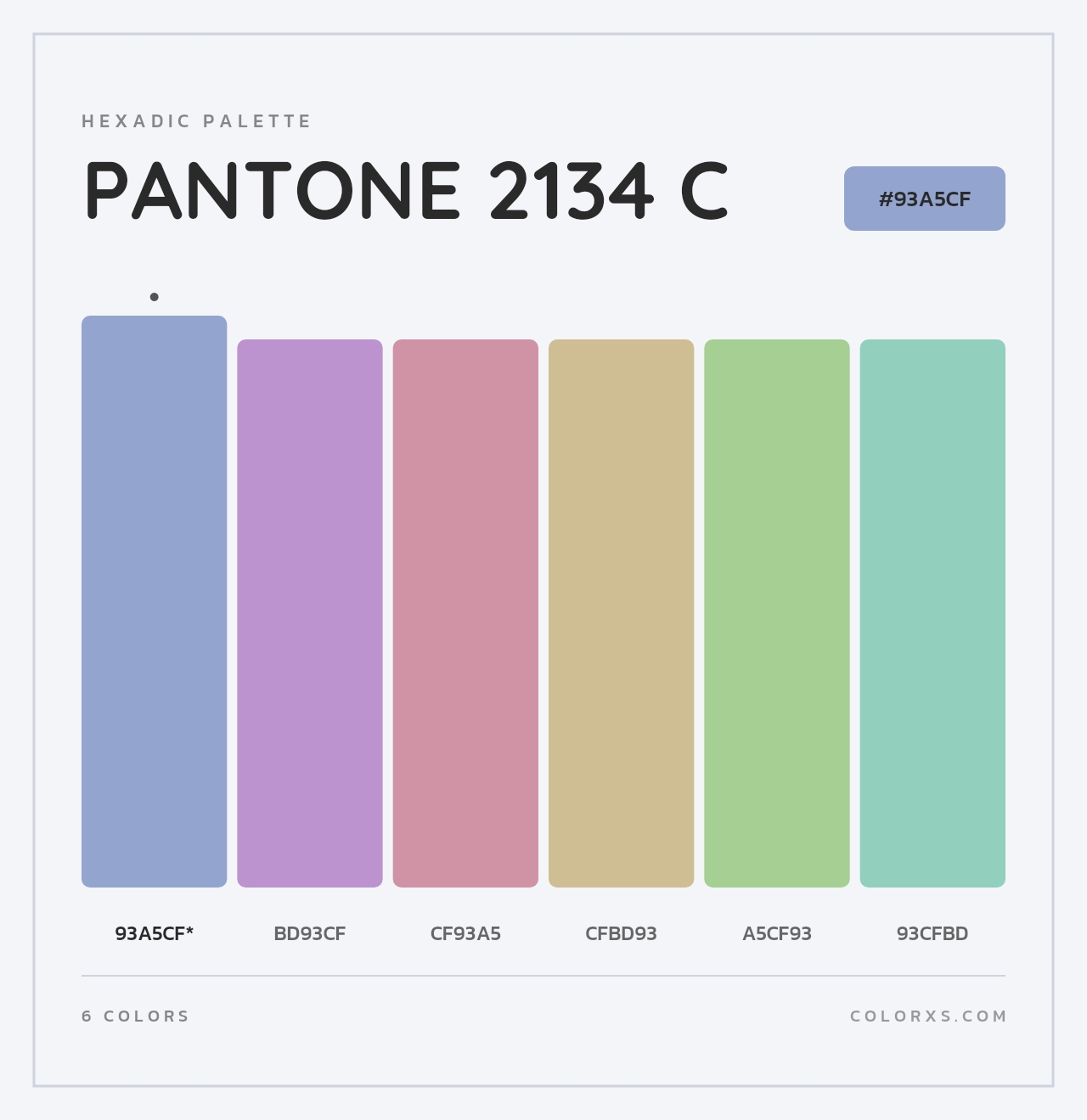 PANTONE 2134 C - Hexadic Color Palette