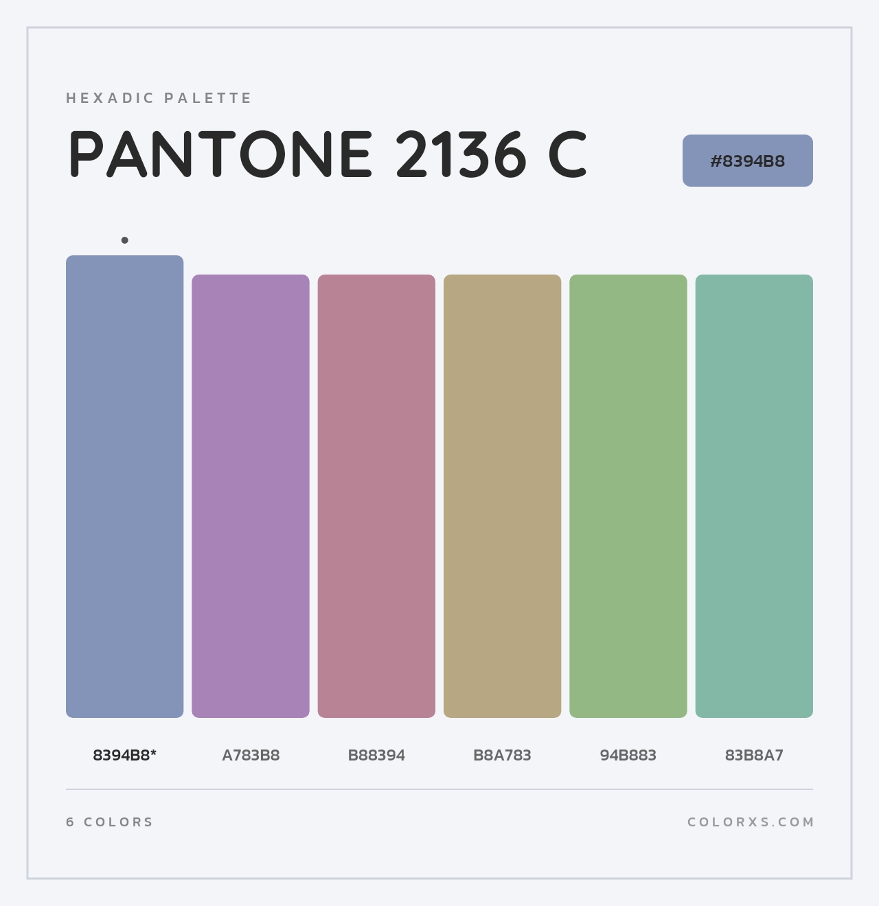 PANTONE 2136 C - Hexadic Color Palette
