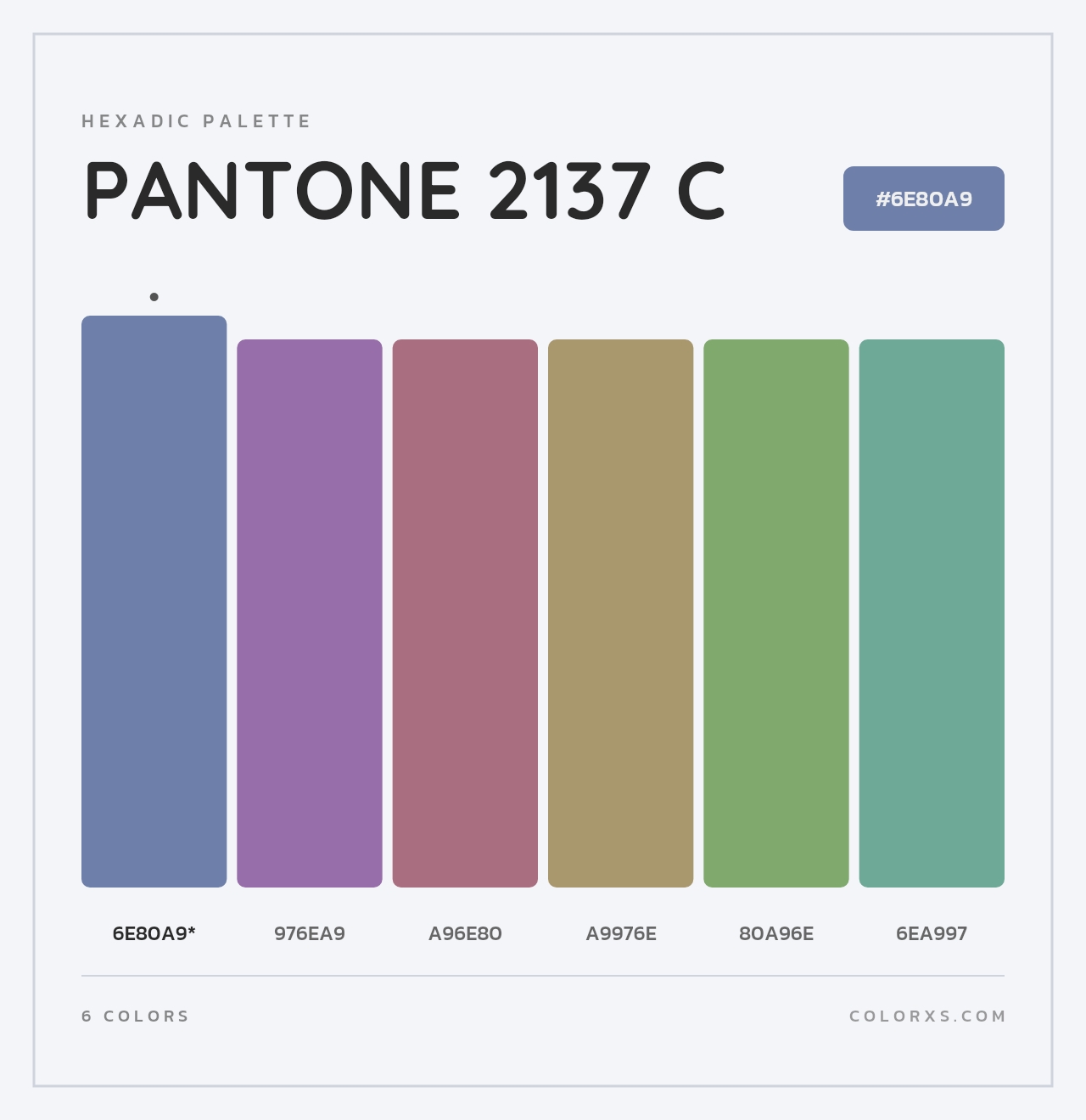 PANTONE 2137 C - Hexadic Color Palette