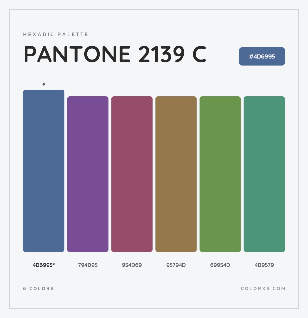 PANTONE 2139 C - Hexadic Color Palette