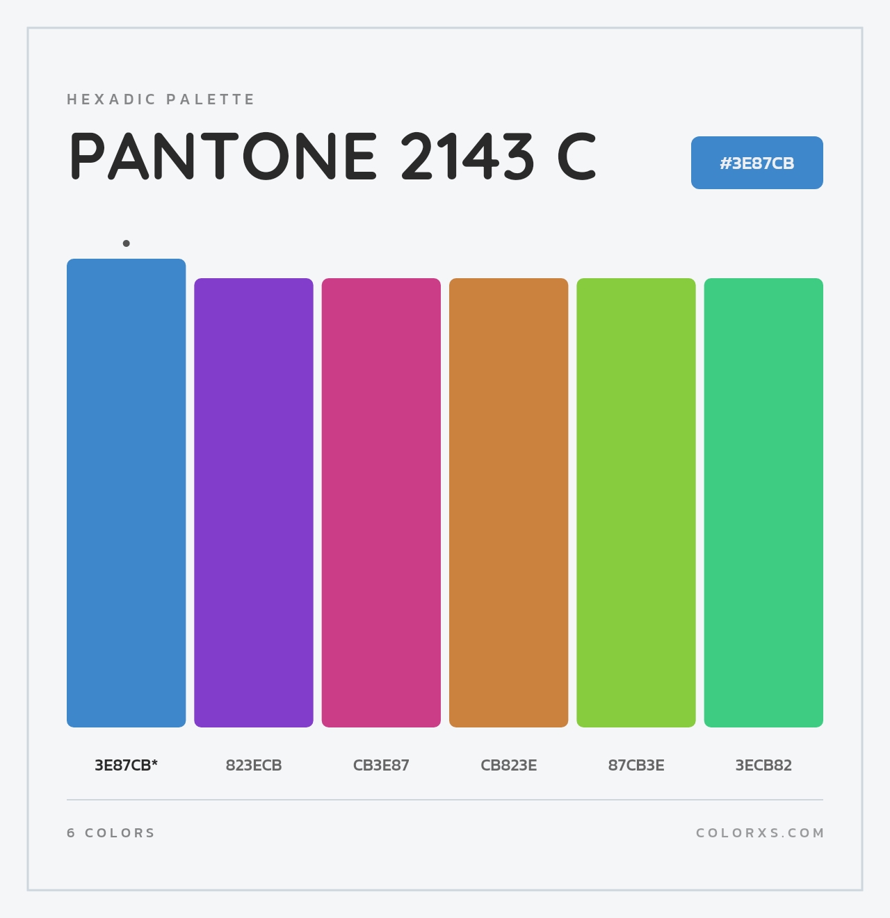 PANTONE 2143 C - Hexadic Color Palette