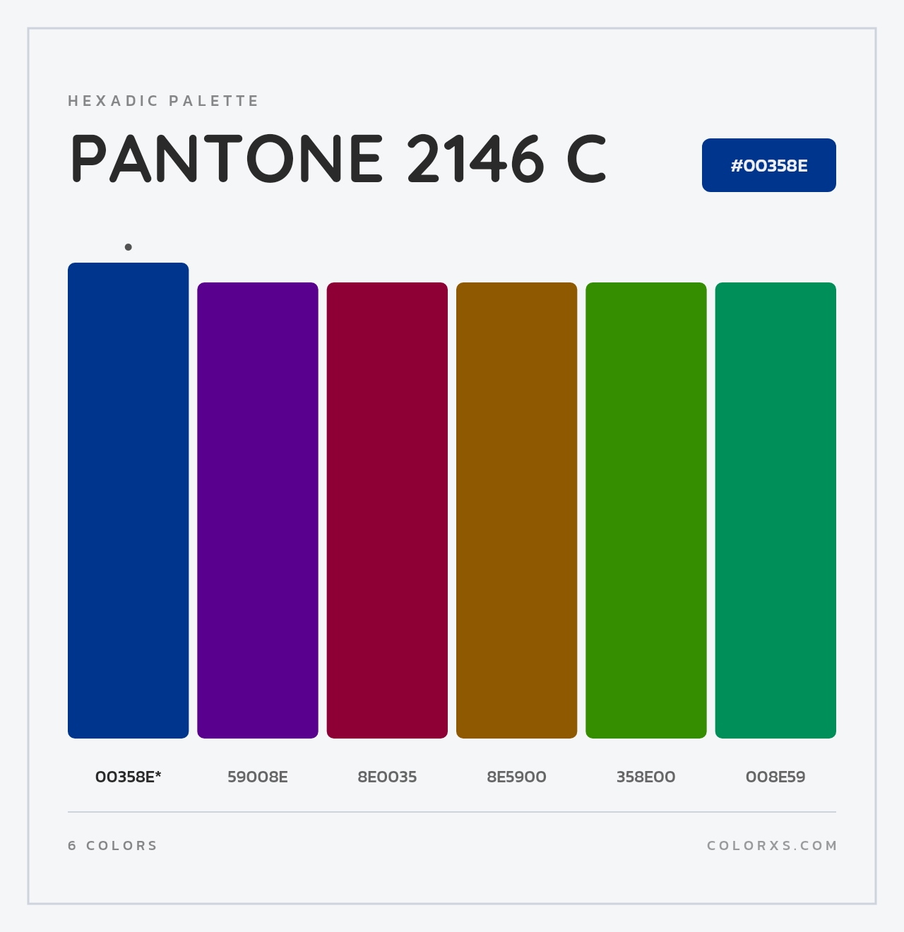 PANTONE 2146 C - Hexadic Color Palette