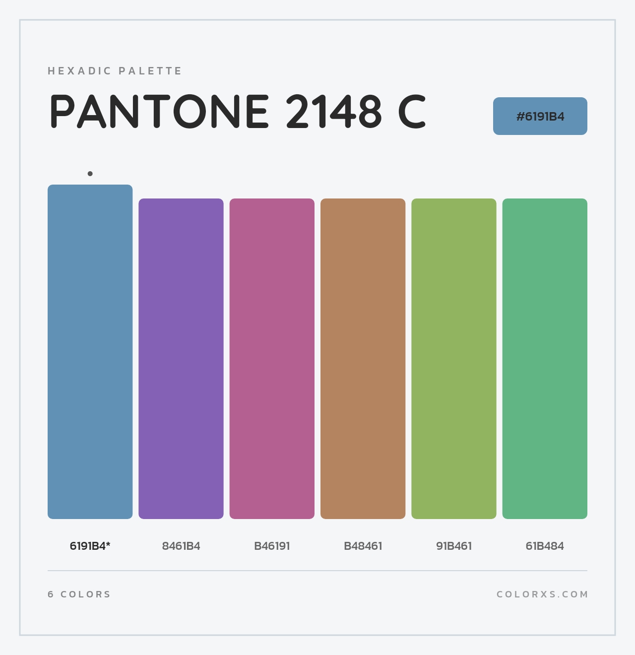 PANTONE 2148 C - Hexadic Color Palette