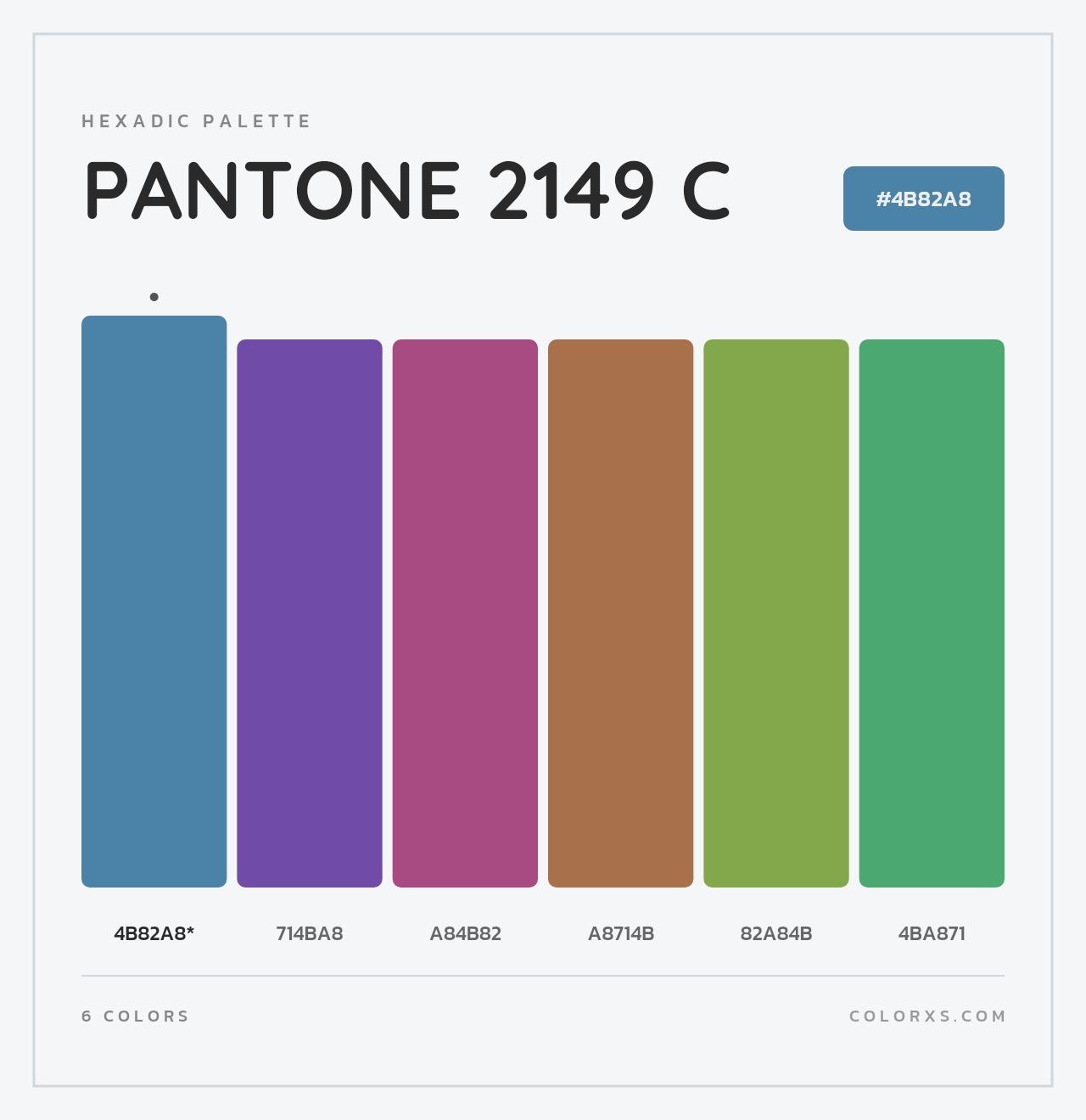 PANTONE 2149 C - Hexadic Color Palette