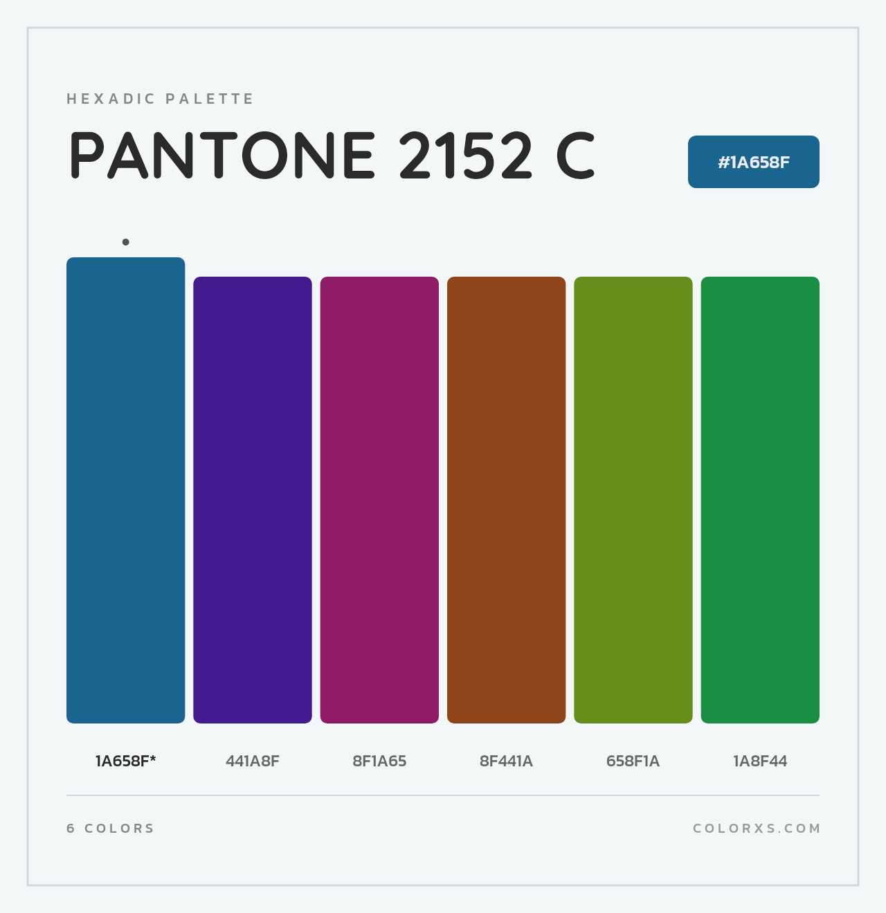 PANTONE 2152 C - Hexadic Color Palette