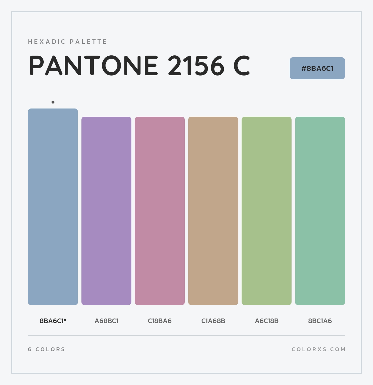 PANTONE 2156 C - Hexadic Color Palette