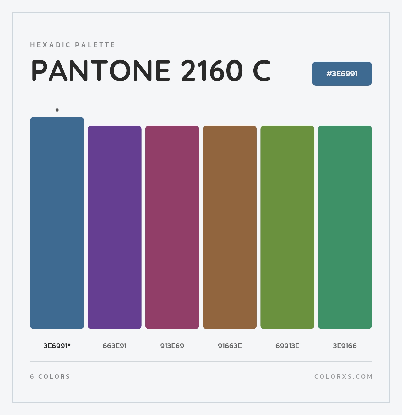 PANTONE 2160 C - Hexadic Color Palette