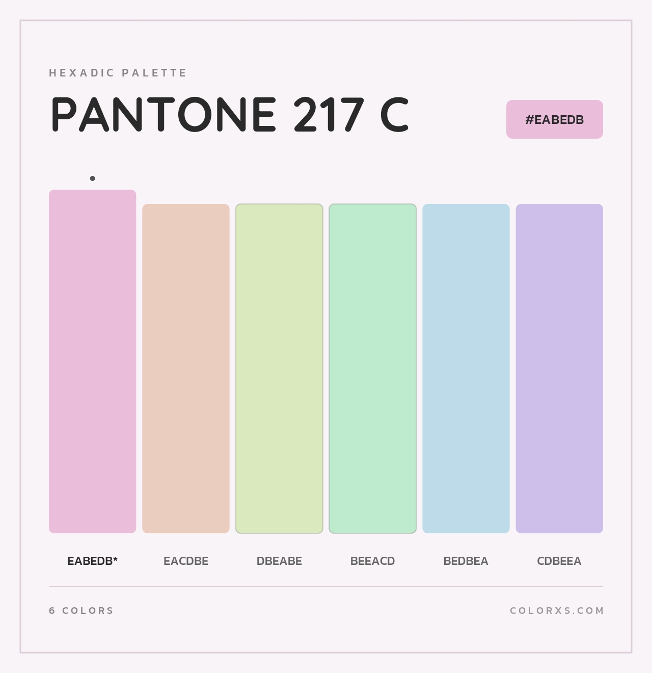 PANTONE 217 C - Hexadic Color Palette