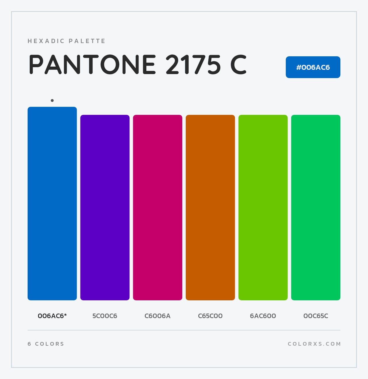 PANTONE 2175 C - Hexadic Color Palette