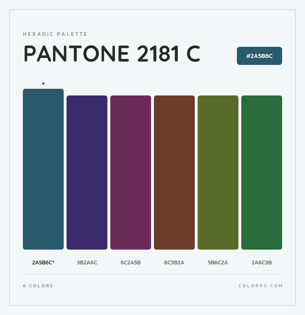 PANTONE 2181 C - Hexadic Color Palette