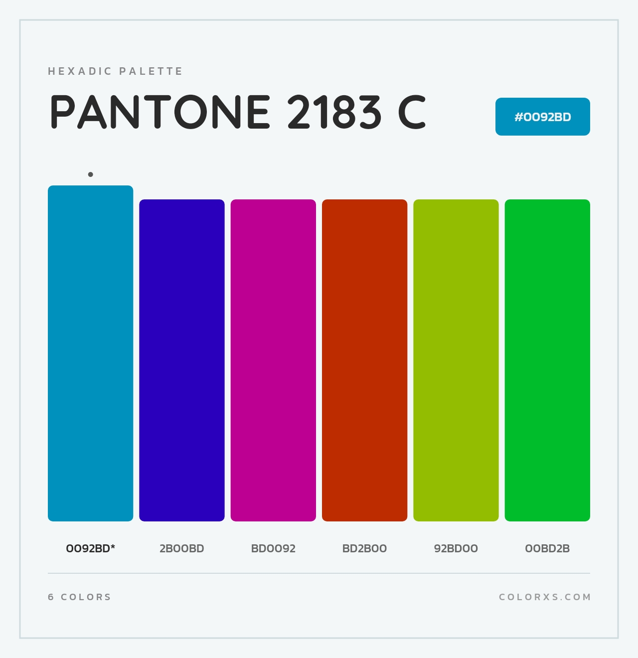 PANTONE 2183 C - Hexadic Color Palette