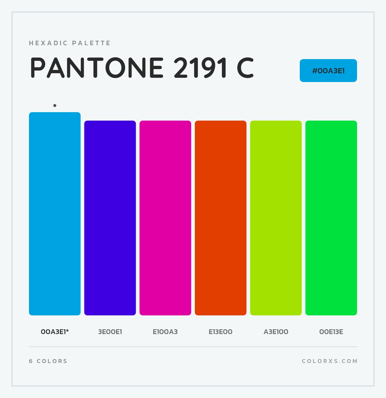 PANTONE 2191 C - Hexadic Color Palette