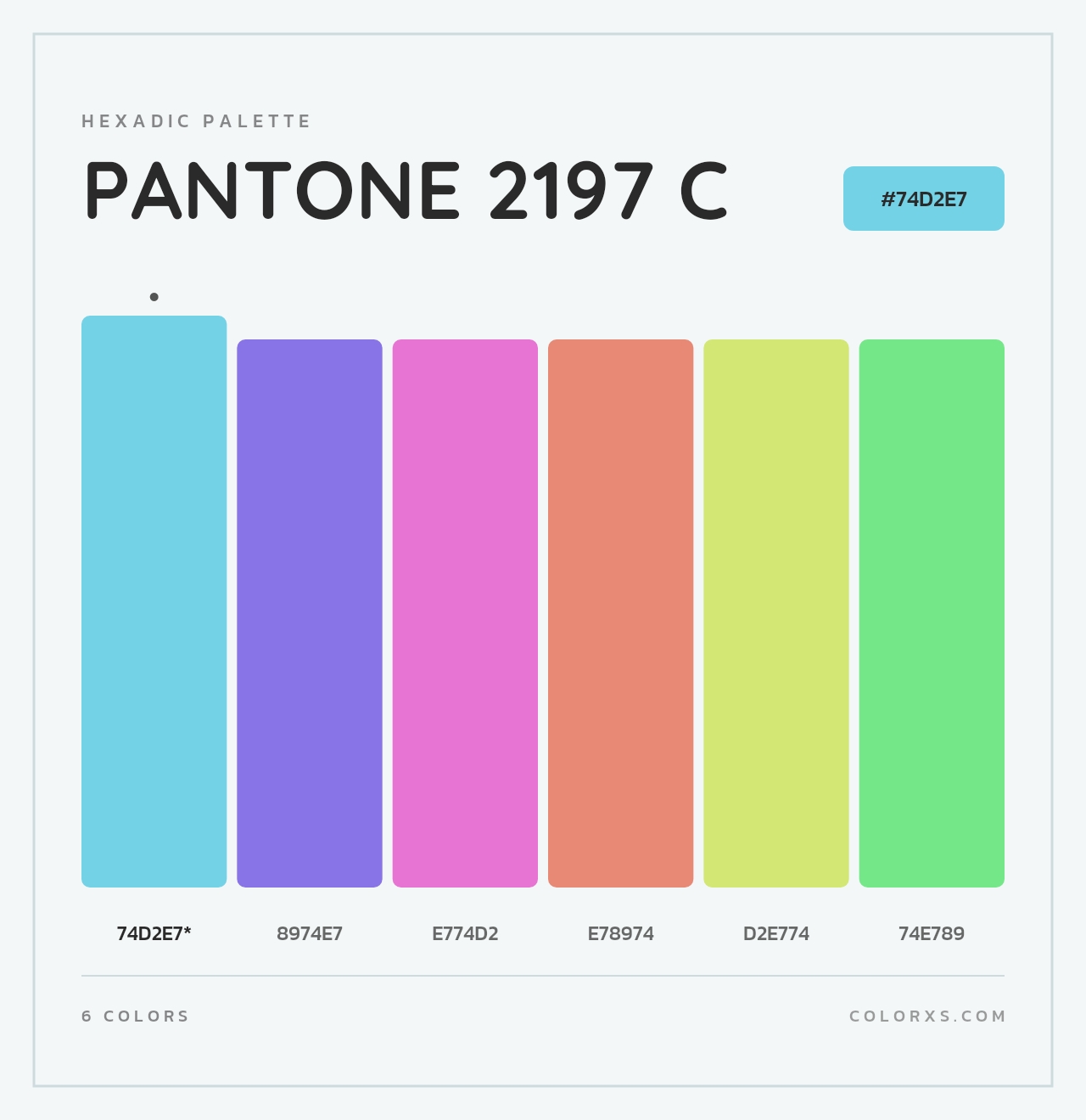 PANTONE 2197 C - Hexadic Color Palette