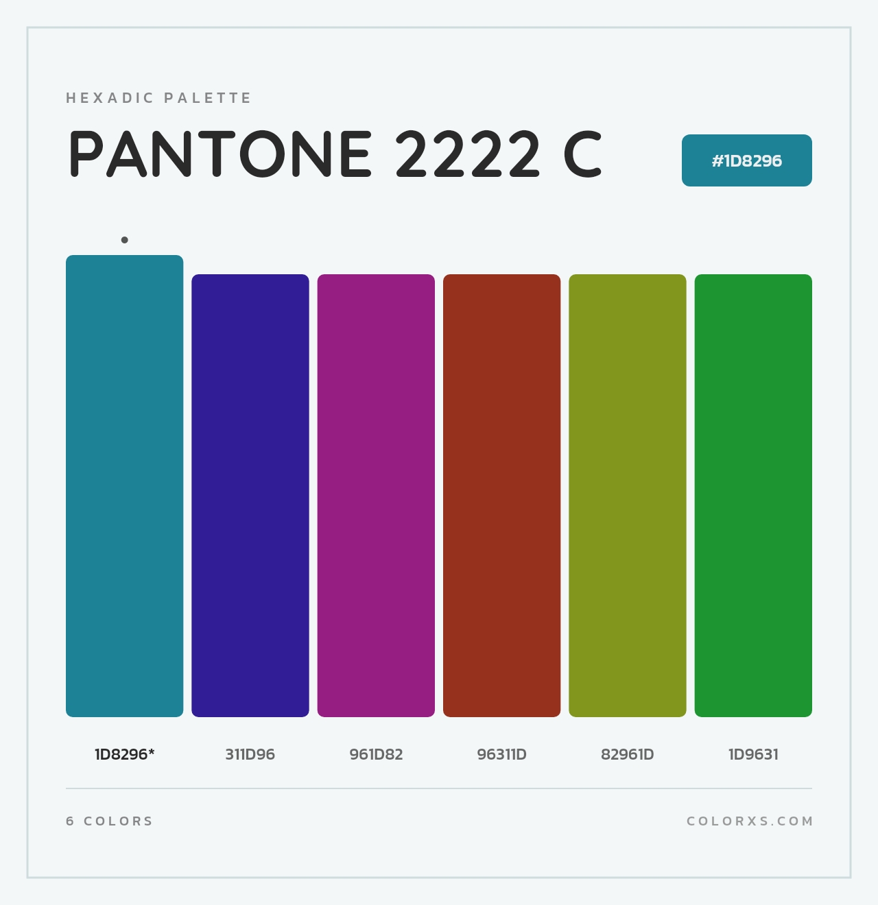 PANTONE 2222 C - Hexadic Color Palette