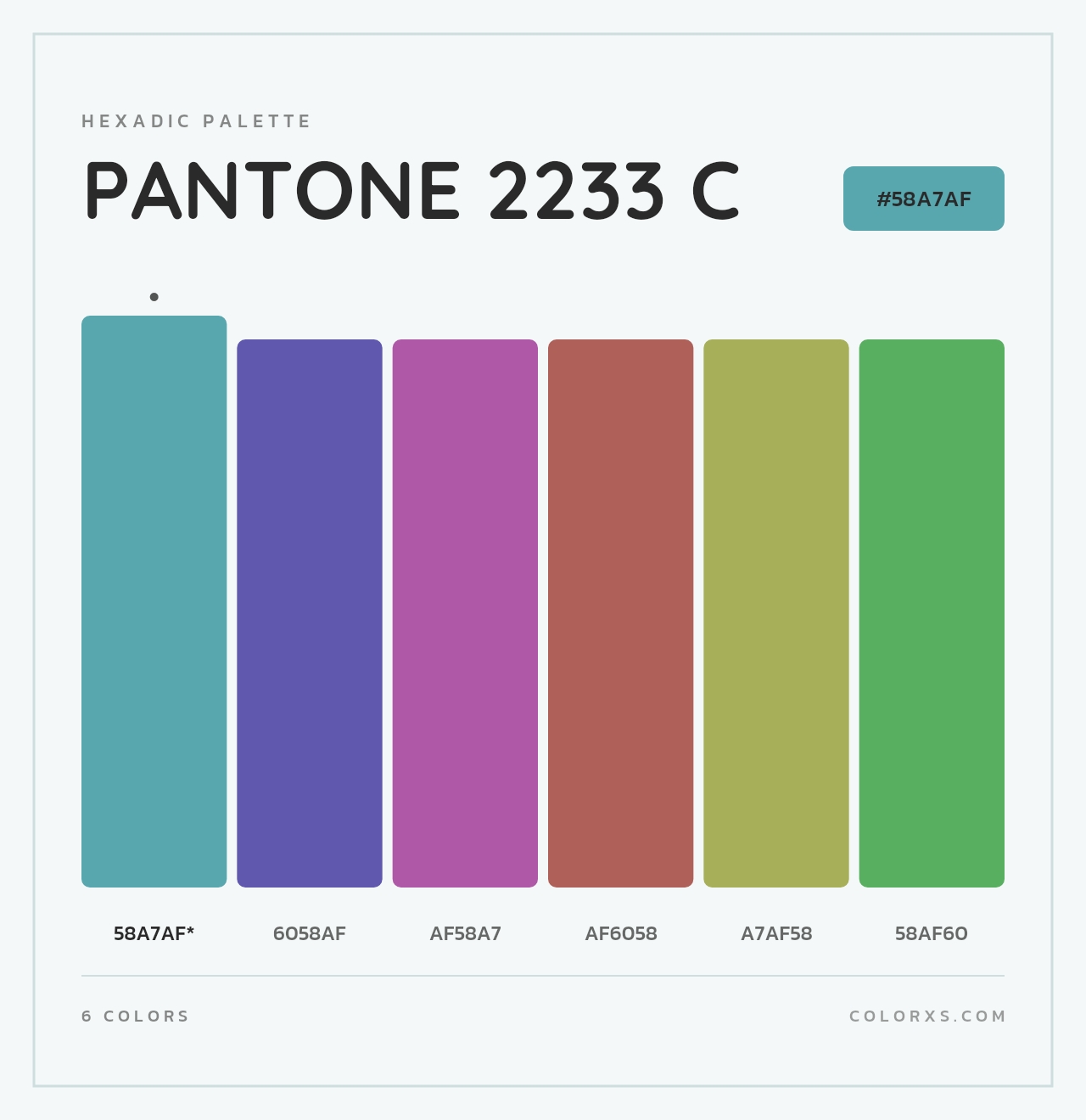 PANTONE 2233 C - Hexadic Color Palette