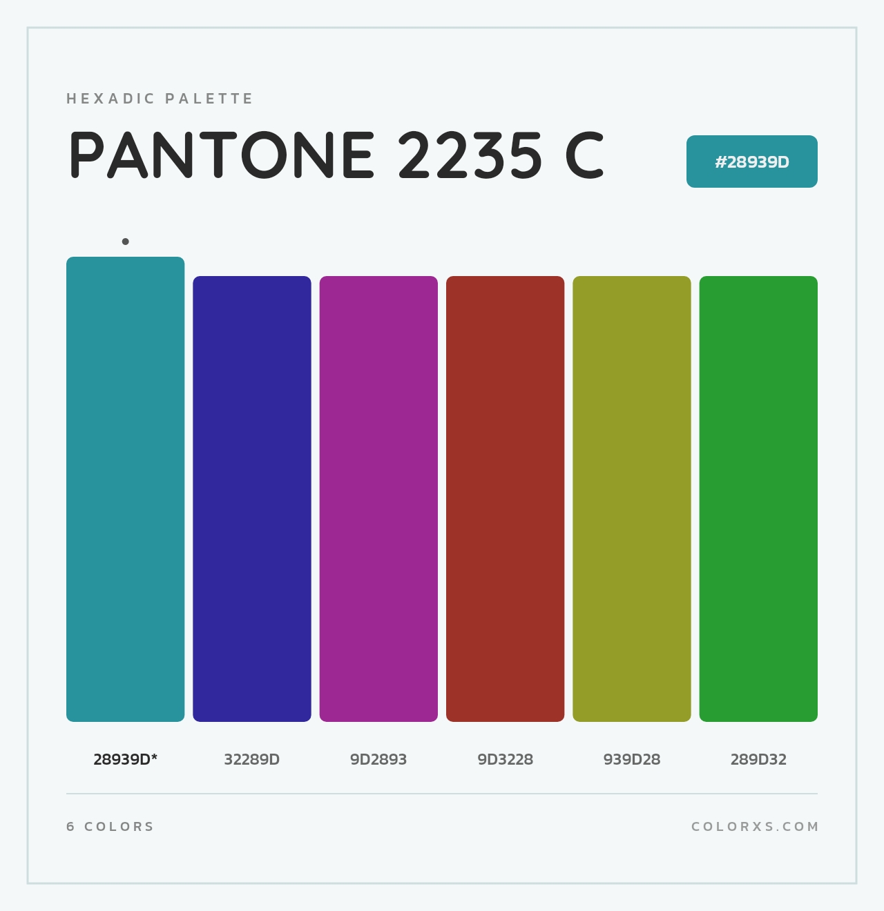 PANTONE 2235 C - Hexadic Color Palette