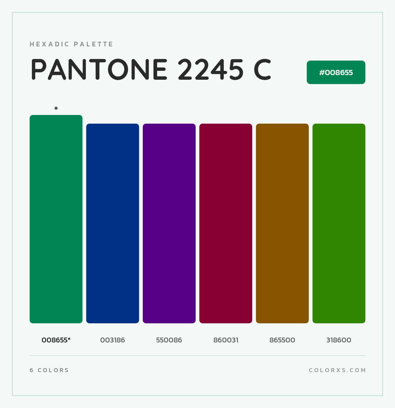 PANTONE 2245 C - Hexadic Color Palette