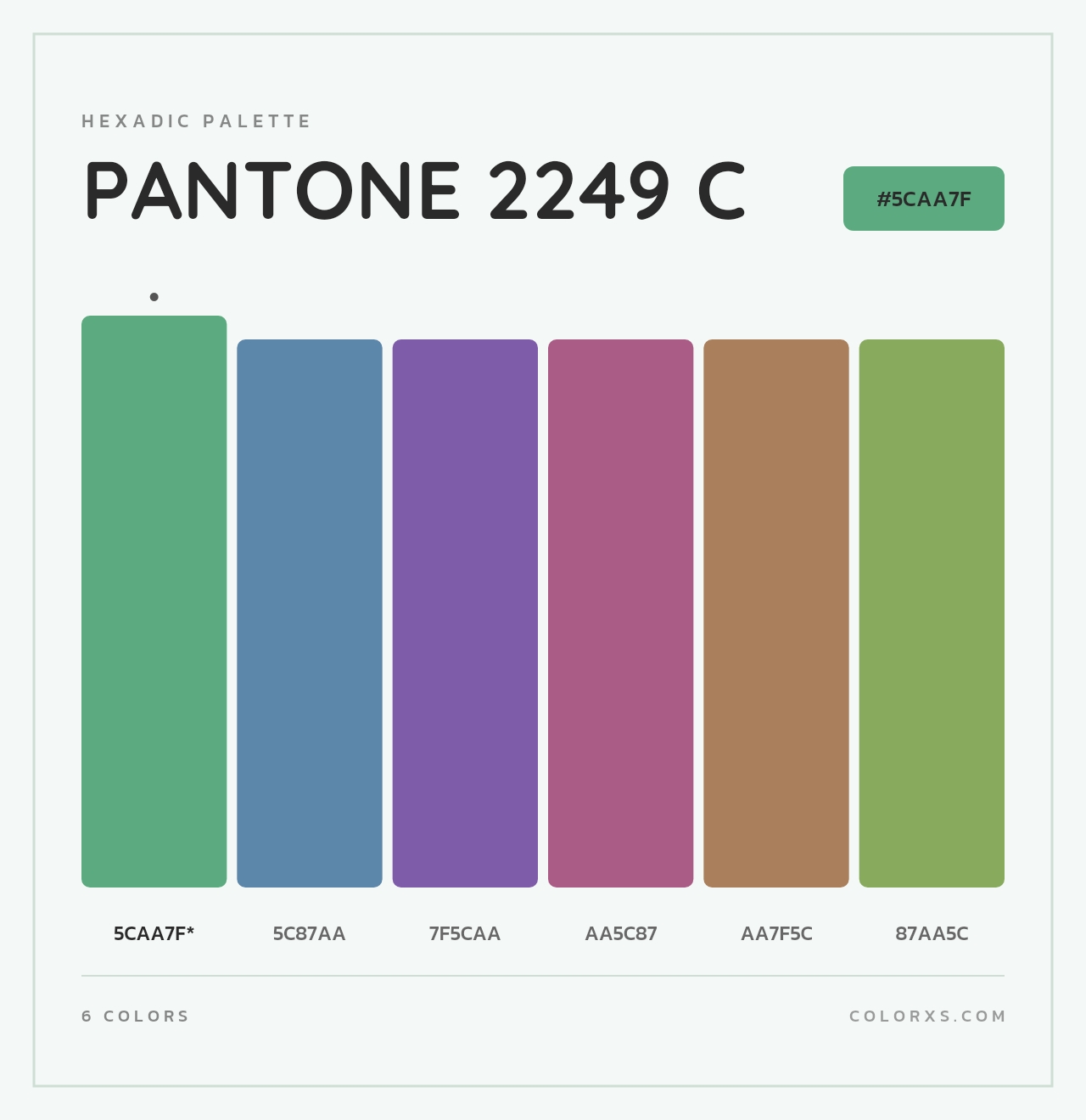 PANTONE 2249 C - Hexadic Color Palette