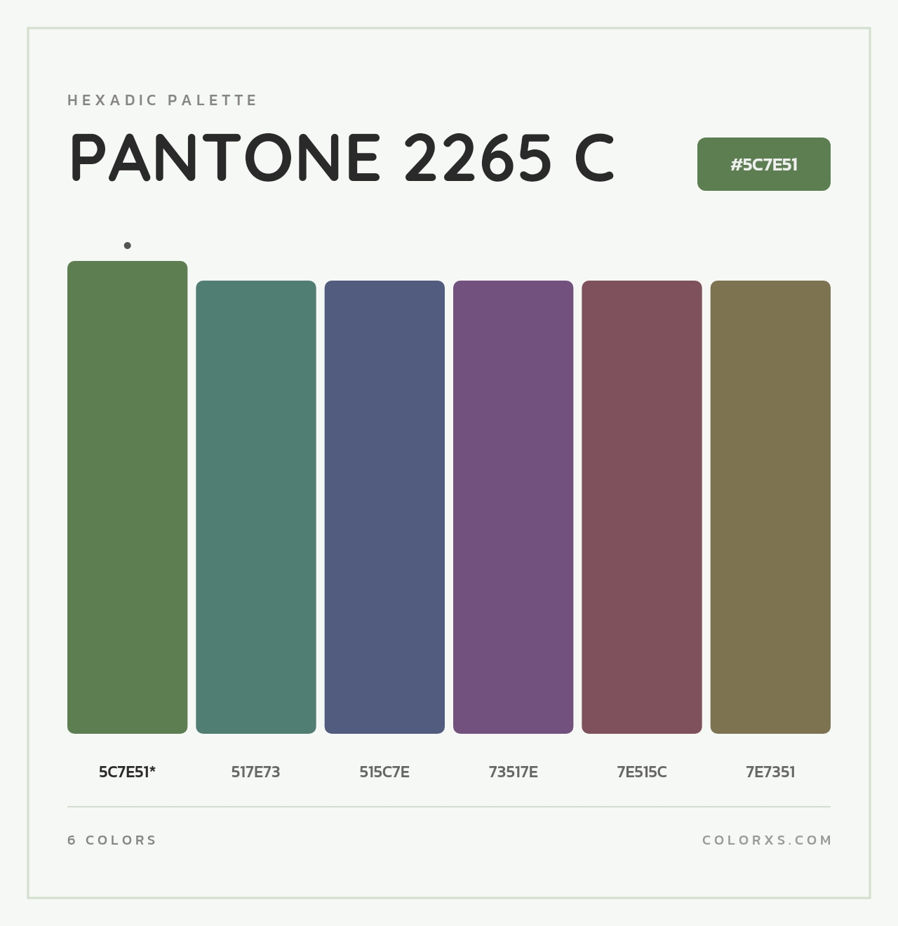PANTONE 2265 C - Hexadic Color Palette
