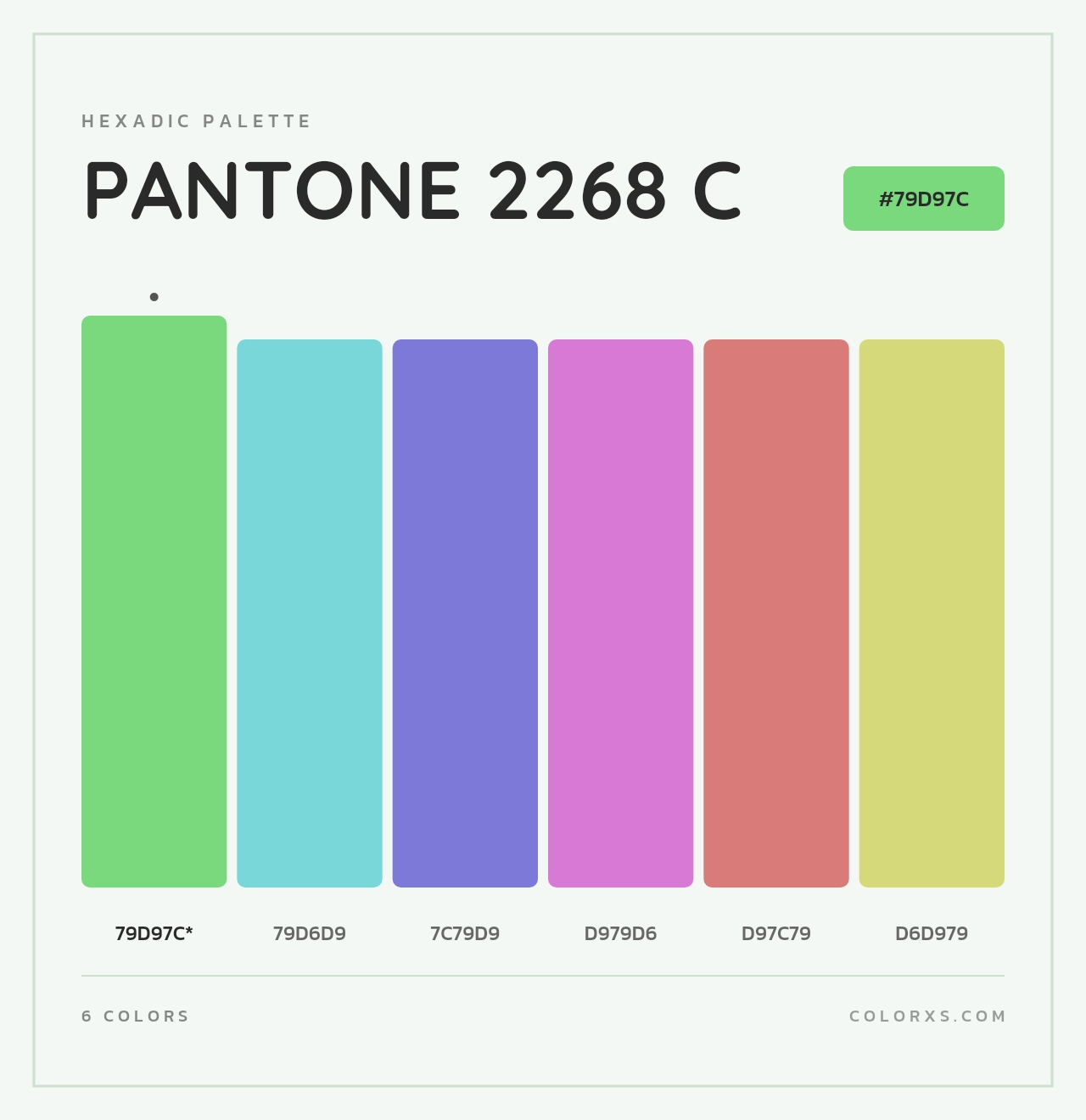 PANTONE 2268 C - Hexadic Color Palette