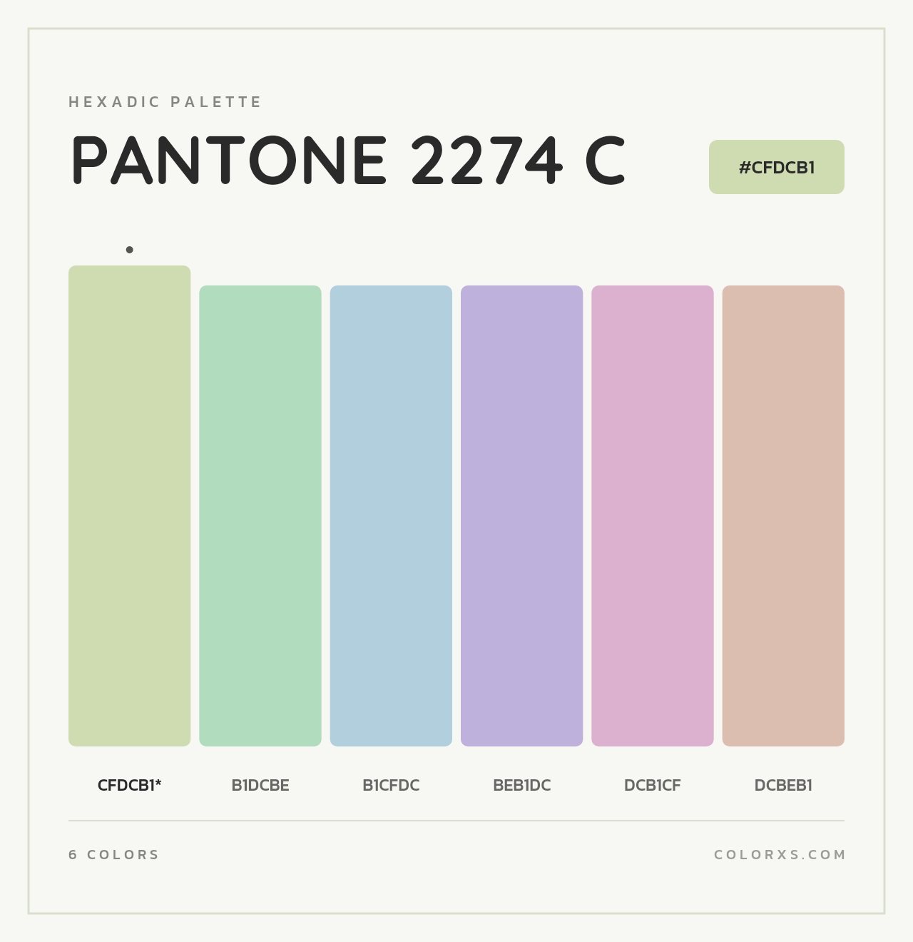 PANTONE 2274 C - Hexadic Color Palette