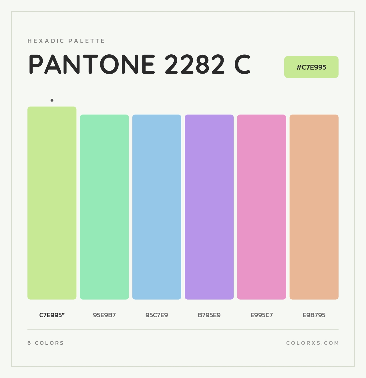 PANTONE 2282 C - Hexadic Color Palette